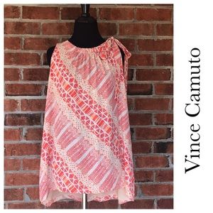 Vince Camuto Sleeveless top SZ Medium Coral Summer